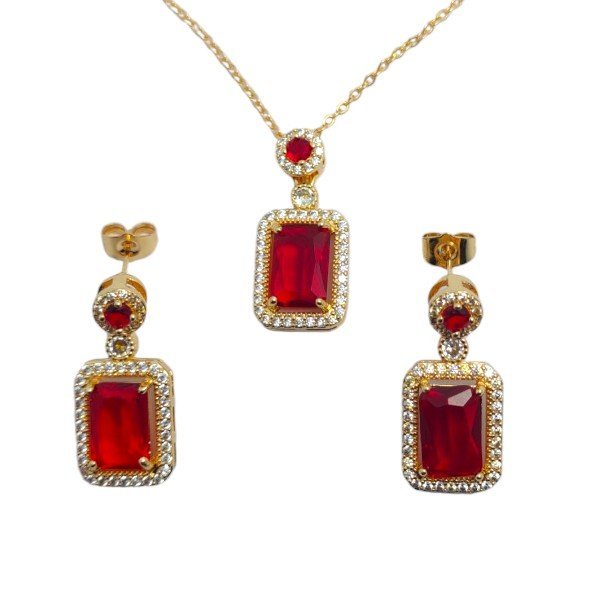 Royal Gemstone Necklace Set