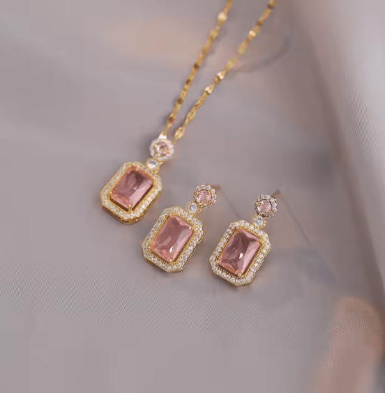 Royal Gemstone Necklace Set